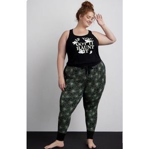 Torrid Foxy Full Length Sleep Leggings - Size 1X - Black/Green